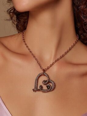 Hand Wrapped Red Garnet Artisan Copper Wire Wrapped Heart Necklace ✨